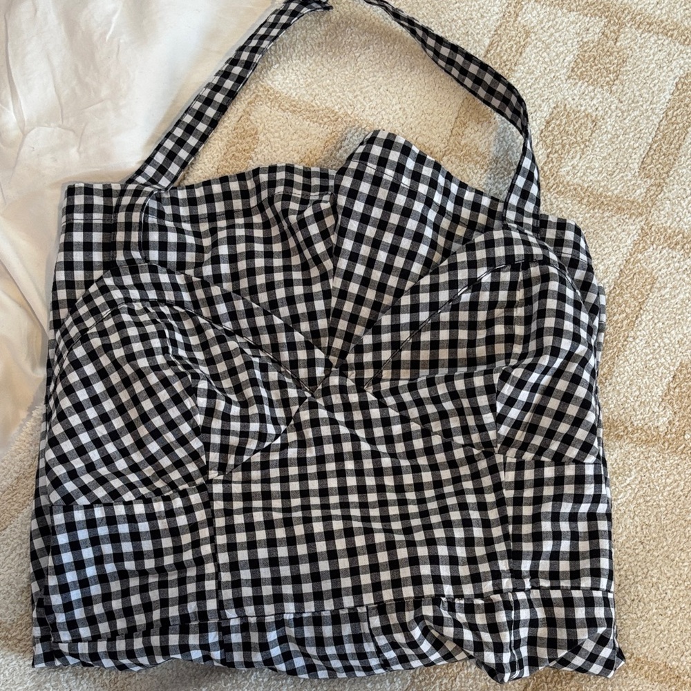 Black and White Checkered Tote Bag